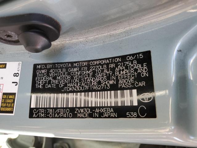 Aukcja sprzedaży 2015 Toyota Prius, vin: JTDKN3DU7F1962713, numer aukcji: 78532443