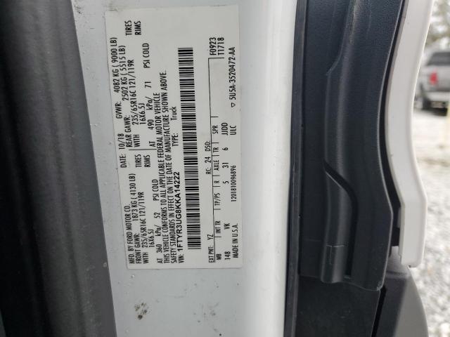 Auction sale of the 2019 Ford Transit T-250, vin: 1FTYR3UG8KKA14222, lot number: 81472173