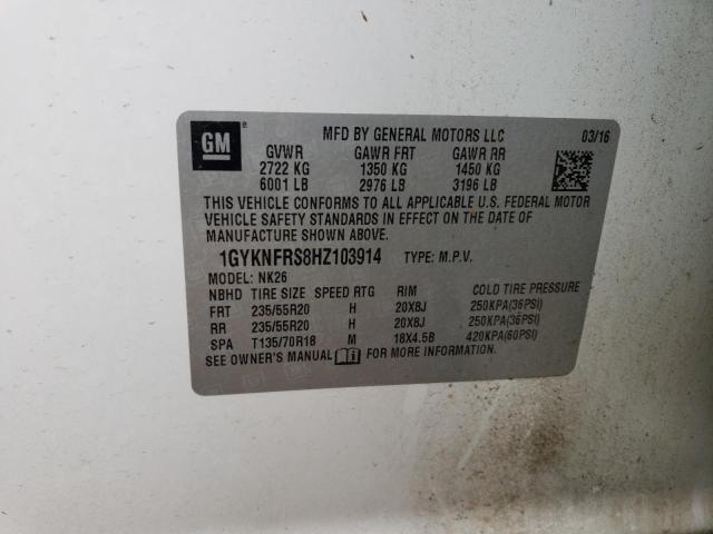 Продаж на аукціоні авто 2017 Cadillac Xt5 Platinum, vin: 1GYKNFRS8HZ103914, номер лоту: 79910113