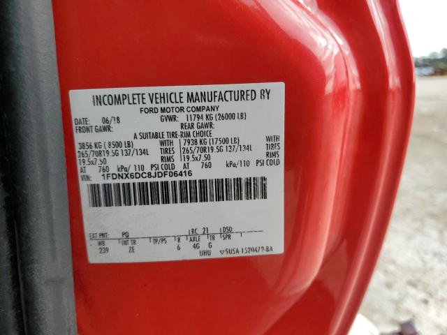 81581163 :رقم المزاد ، 1FDNX6DC8JDF06416 vin ، 2018 Ford F650 Super Duty مزاد بيع