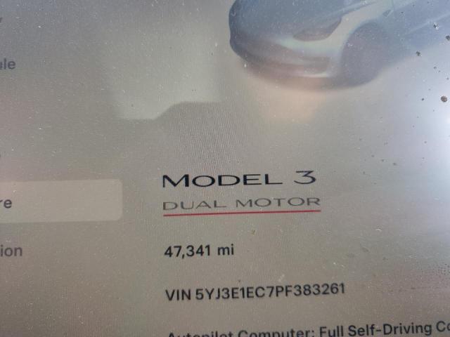 2023 Tesla Model 3 მანქანა იყიდება აუქციონზე, vin: 5YJ3E1EC7PF383261, აუქციონის ნომერი: 85292304
