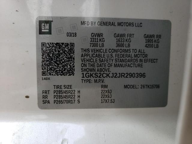 Aukcja sprzedaży 2018 Gmc Yukon, vin: 1GKS2CKJ2JR290396, numer aukcji: 86330024