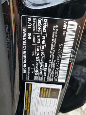 Aukcja sprzedaży 2019 Mercedes-benz Glc 300, vin: WDC0G4JB7KF568775, numer aukcji: 83575034