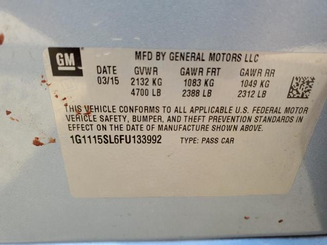 Продаж на аукціоні авто 2015 Chevrolet Impala, vin: 1G1115SL6FU133992, номер лоту: 85983974
