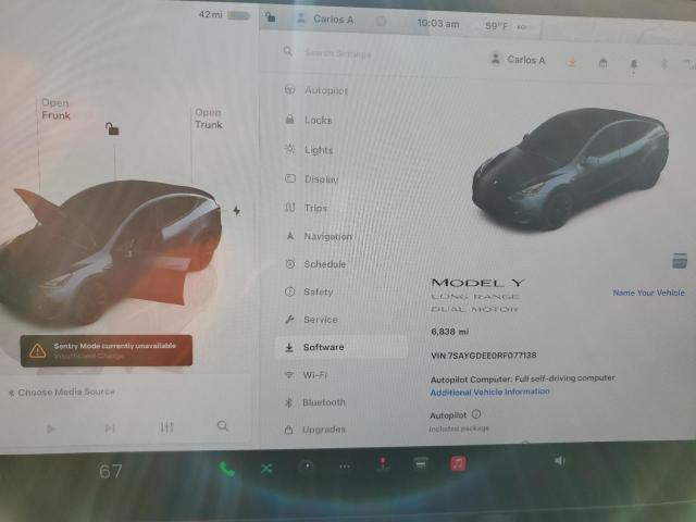 Продажа на аукционе авто 2024 Tesla Model Y, vin: 7SAYGDEE0RF077138, номер лота: 83578714