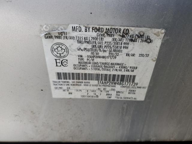 Продажа на аукционе авто 2011 Ford Taurus, vin: 1FAHP2HW4BG171739, номер лота: 64656674