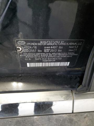 85761464 :رقم المزاد ، 5NPE34AF8HH465759 vin ، 2017 Hyundai Sonata مزاد بيع