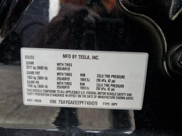 Продаж на аукціоні авто 2023 Tesla Model Y, vin: 7SAYGAEE2PF740429, номер лоту: 84461614