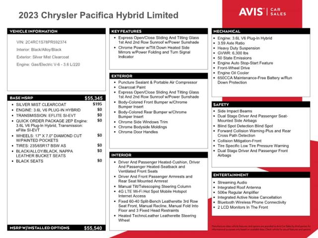 Aukcja sprzedaży 2023 Chrysler Pacifica, vin: 2C4RC1S78PR592374, numer aukcji: 83314134