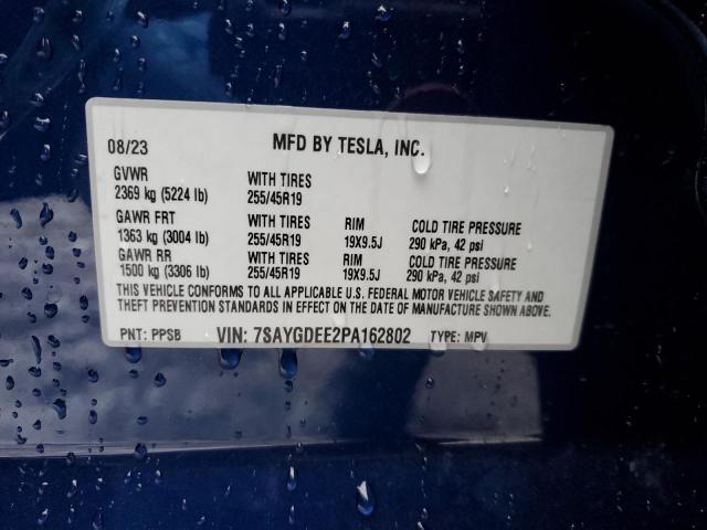 84953364 :رقم المزاد ، 7SAYGDEE2PA162802 vin ، 2023 Tesla Model Y مزاد بيع
