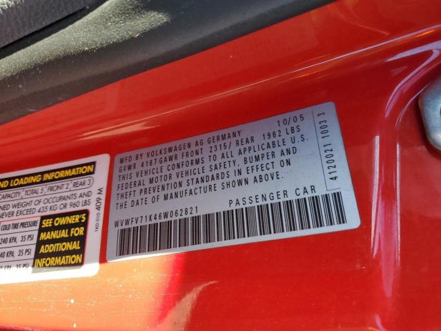 Aukcja sprzedaży 2006 Volkswagen New Gti, vin: WVWFV71K46W062821, numer aukcji: 84007524