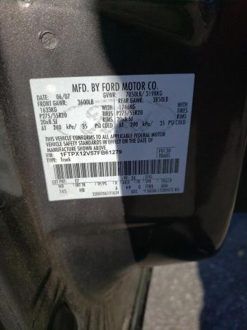 2007 Ford F150 მანქანა იყიდება აუქციონზე, vin: 1FTPX12V57FB61279, აუქციონის ნომერი: 83845964