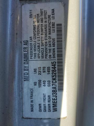 Aukcja sprzedaży 2012 Smart Fortwo, vin: WMEEJ3BA7CK528445, numer aukcji: 83231704