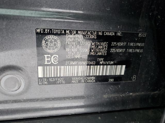 Aukcja sprzedaży 2023 Toyota Rav4, vin: 2T3RWRFV6PW170463, numer aukcji: 84506864