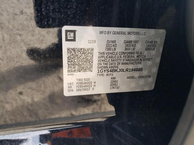 2020 Cadillac Escalade მანქანა იყიდება აუქციონზე, vin: 1GYS4BKJ0LR194988, აუქციონის ნომერი: 84415204