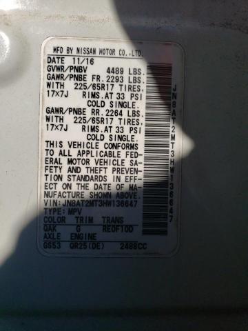 Aukcja sprzedaży 2017 Nissan Rogue, vin: JN8AT2MT3HW136647, numer aukcji: 86156794