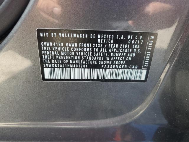 Aukcja sprzedaży 2017 Volkswagen Jetta, vin: 3VWDB7AJ1HM401204, numer aukcji: 87166634