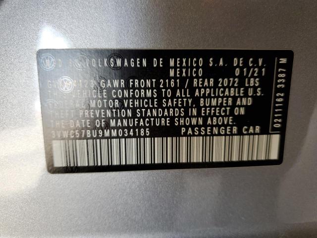 Продаж на аукціоні авто 2021 Volkswagen Jetta, vin: 3VWC57BU9MM034185, номер лоту: 84645294