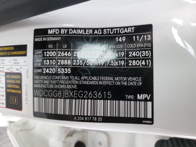 Aukcja sprzedaży 2014 Mercedes-benz Glk, vin: WDCGG8JBXEG263615, numer aukcji: 80832444