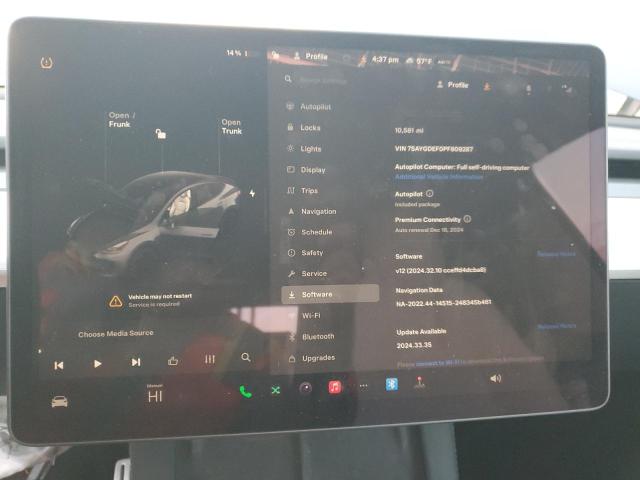 2023 Tesla Model Y მანქანა იყიდება აუქციონზე, vin: 7SAYGDEF0PF809287, აუქციონის ნომერი: 84549624