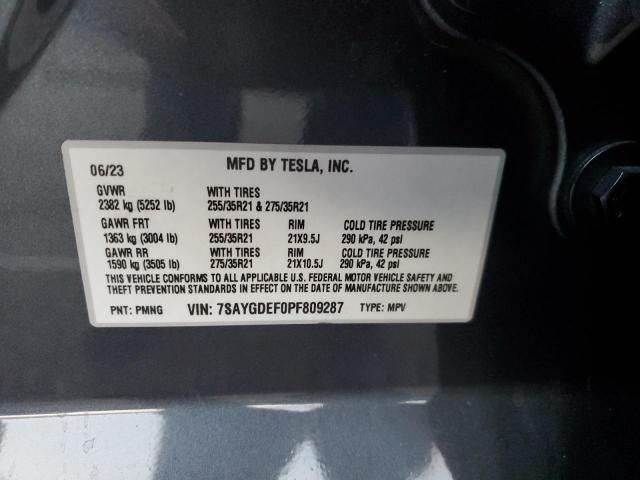2023 Tesla Model Y მანქანა იყიდება აუქციონზე, vin: 7SAYGDEF0PF809287, აუქციონის ნომერი: 84549624