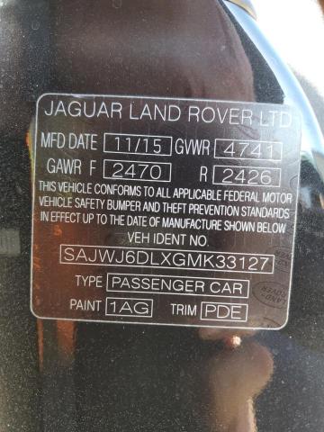 85963844 :رقم المزاد ، SAJWJ6DLXGMK33127 vin ، 2016 Jaguar F-type مزاد بيع