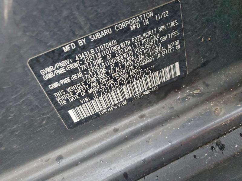 Продажа на аукционе авто 2023 Subaru Crosstrek, vin: JF2GTABC9PH286057, номер лота: 97988775
