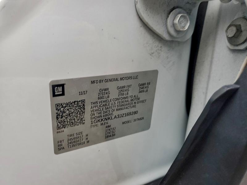 Aukcja sprzedaży 2018 Gmc Acadia Sle, vin: 1GKKNKLA3JZ169280, numer aukcji: 95880135