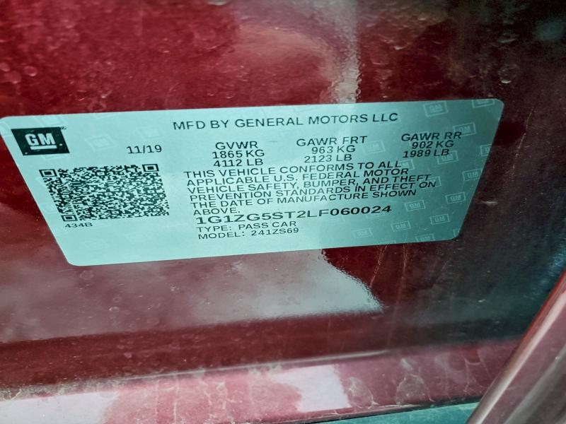 Продажа на аукционе авто 2020 Chevrolet Malibu Rs, vin: 1G1ZG5ST2LF060024, номер лота: 96509185