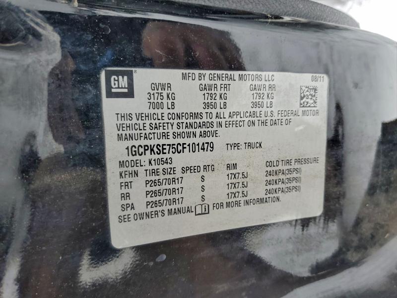Продаж на аукціоні авто 2012 Chevrolet Silverado, vin: 1GCPKSE75CF101479, номер лоту: 93986155