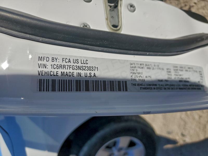 Продаж на аукціоні авто 2022 Ram 1500 Class, vin: 1C6RR7FG3NS230371, номер лоту: 97196315