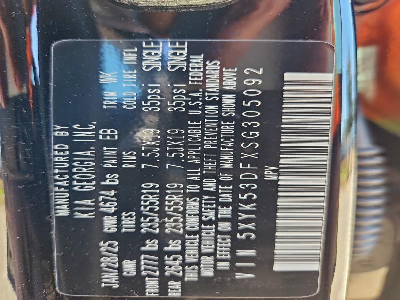96557095 :رقم المزاد ، 5XYK53DFXSG305092 vin ، 2025 Kia Sportage مزاد بيع