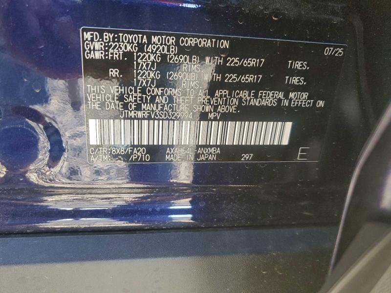 97224615 :رقم المزاد ، JTMRWRFV3SD329994 vin ، 2025 Toyota Rav4 مزاد بيع