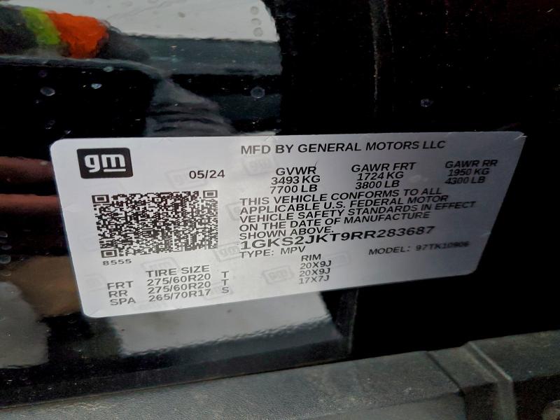 2024 Gmc Yukon Xl D მანქანა იყიდება აუქციონზე, vin: 1GKS2JKT9RR283687, აუქციონის ნომერი: 96033225