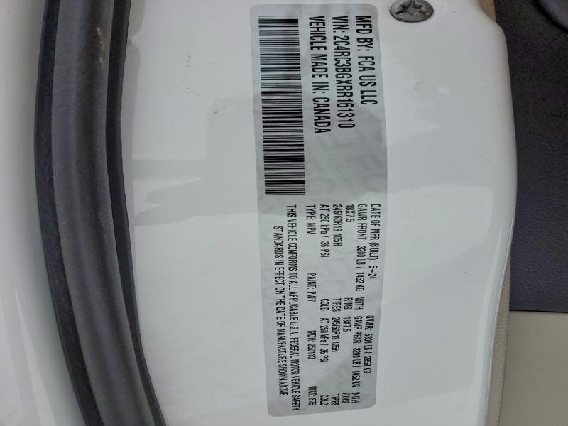 94765765 :رقم المزاد ، 2C4RC3BGXRR161310 vin ، 2024 Chrysler Pacifica مزاد بيع