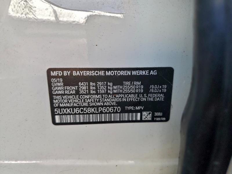 Продажа на аукционе авто 2019 Bmw X6 Xdrive5, vin: 5UXKU6C58KLP60670, номер лота: 96205445