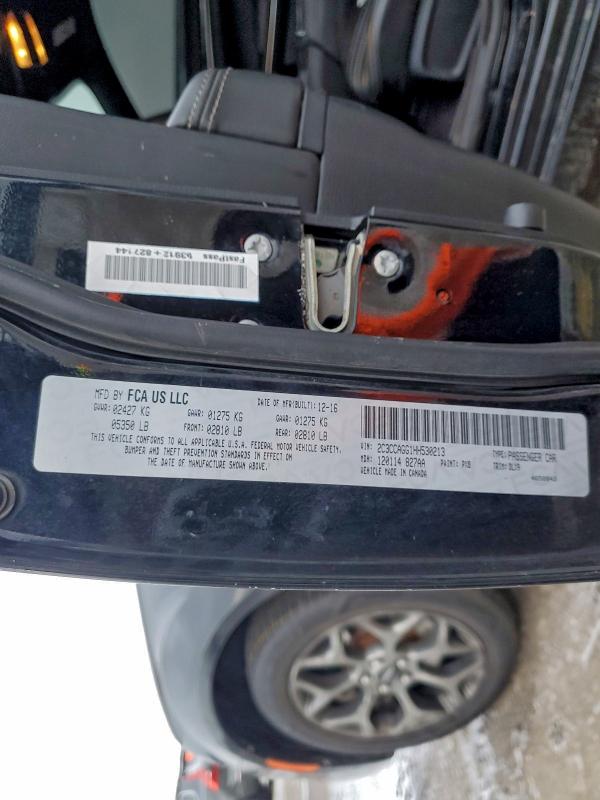 Продажа на аукционе авто 2017 Chrysler 300 S, vin: 2C3CCAGG1HH530213, номер лота: 95400845