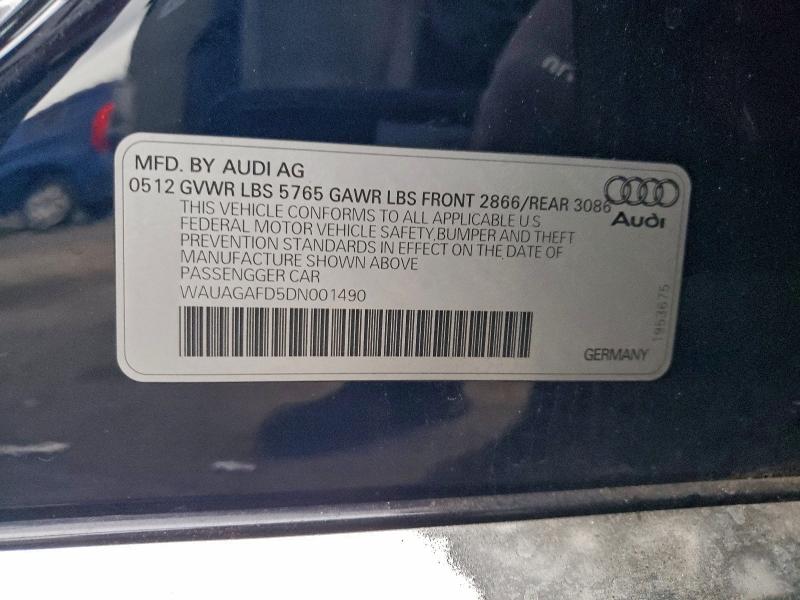 Продажа на аукционе авто 2013 Audi A8, vin: WAUAGAFD5DN001490, номер лота: 94220055
