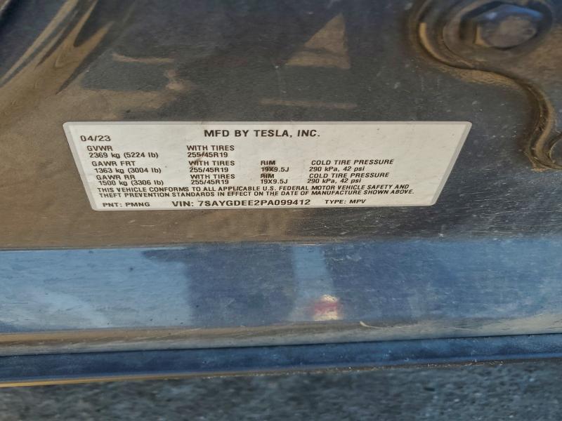 2023 Tesla Model Y მანქანა იყიდება აუქციონზე, vin: 7SAYGDEE2PA099412, აუქციონის ნომერი: 95171485