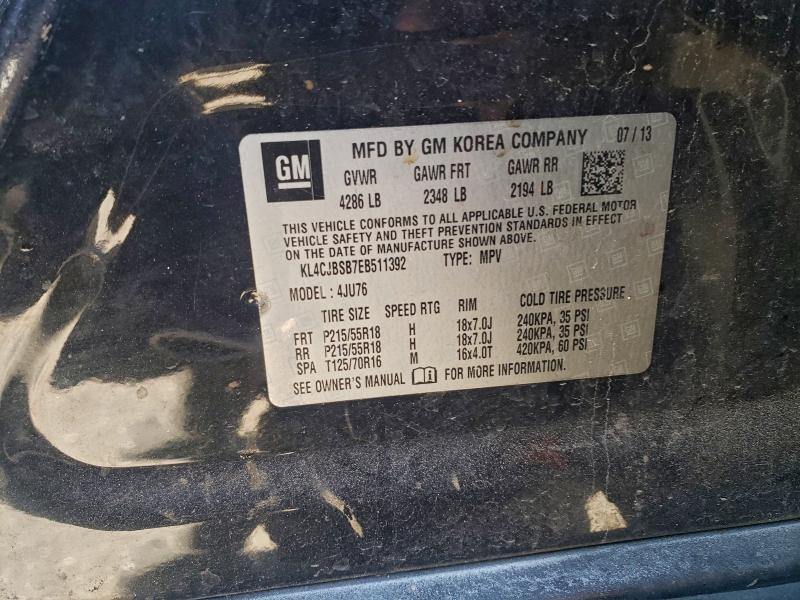 2014 Buick Encore მანქანა იყიდება აუქციონზე, vin: KL4CJBSB7EB511392, აუქციონის ნომერი: 96814425