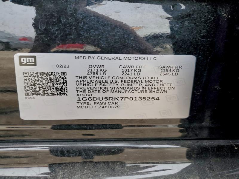Продажа на аукционе авто 2023 Cadillac Ct5, vin: 1G6DU5RK7P0135254, номер лота: 94150385