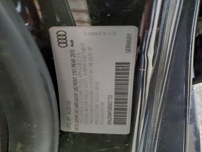 96094055 :رقم المزاد ، WAU2MAFC4EN021722 vin ، 2014 Audi A7 مزاد بيع