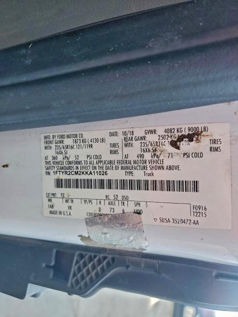 Aukcja sprzedaży 2019 Ford Transit, vin: 1FTYR2CM2KKA11026, numer aukcji: 95932725
