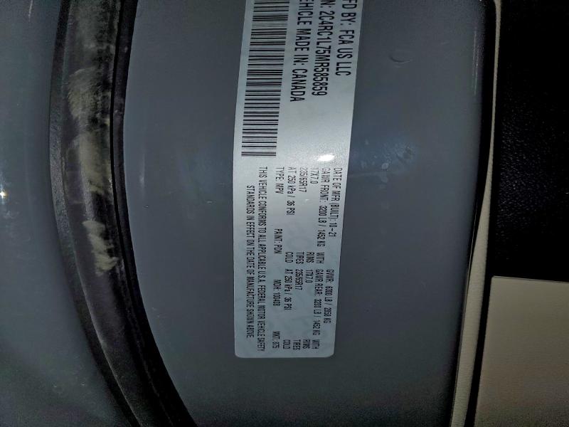 Продажа на аукционе авто 2021 Chrysler Pacifica, vin: 2C4RC1L75MR585859, номер лота: 95856935