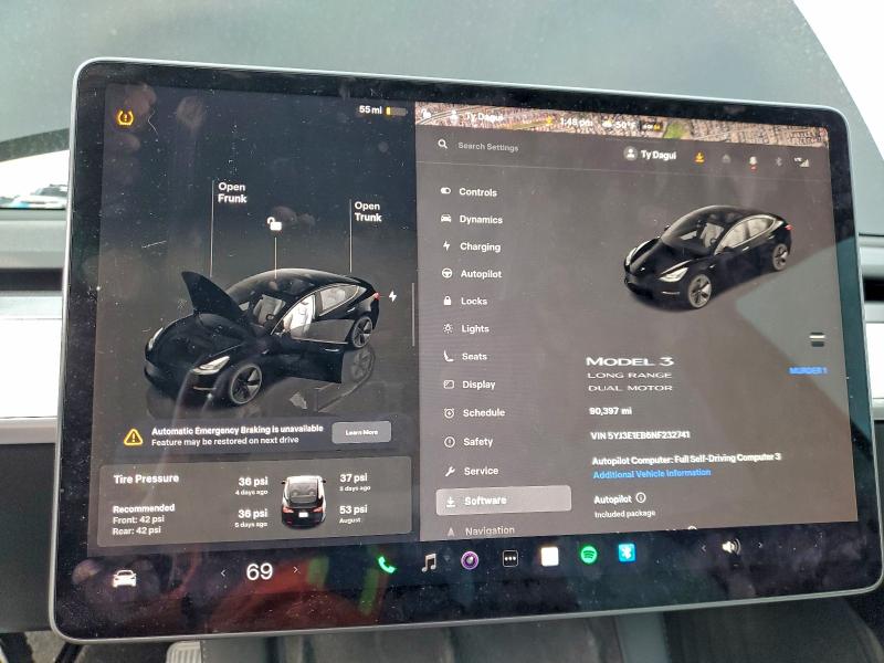 Продаж на аукціоні авто 2022 Tesla Model 3, vin: 5YJ3E1EB6NF232741, номер лоту: 93863055