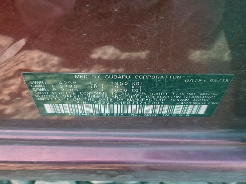 Auction sale of the 2018 Subaru Impreza, vin: 4S3GTAN69J3747301, lot number: 98232625