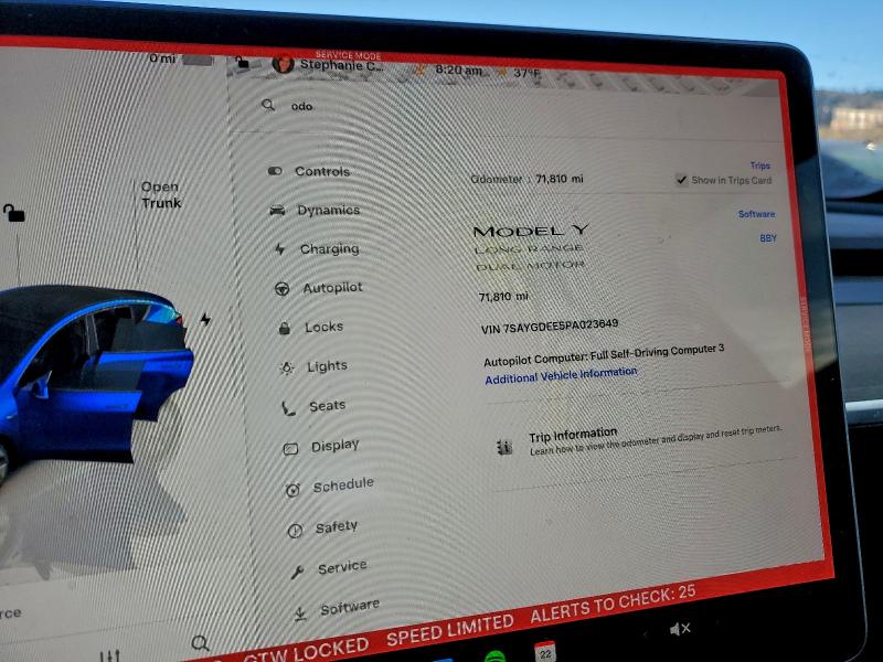 97573205 :رقم المزاد ، 7SAYGDEE5PA023649 vin ، 2023 Tesla Model Y مزاد بيع