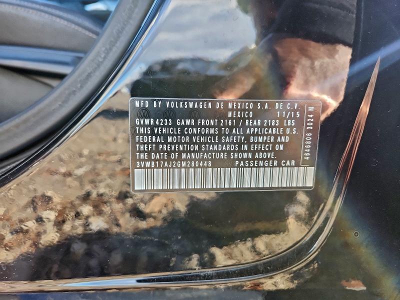 Продаж на аукціоні авто 2016 Volkswagen Jetta, vin: 3VWB17AJ2GM280448, номер лоту: 95954655