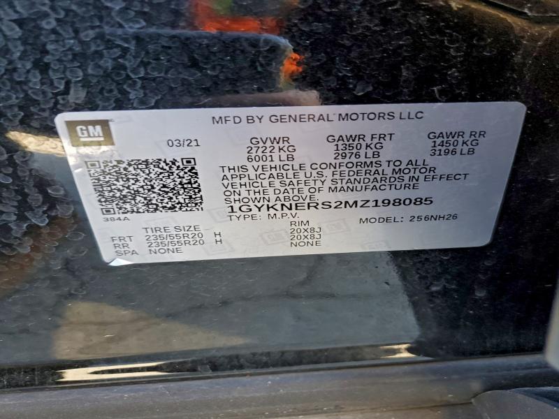 96934035 :رقم المزاد ، 1GYKNERS2MZ198085 vin ، 2021 Cadillac Xt5 Platin مزاد بيع