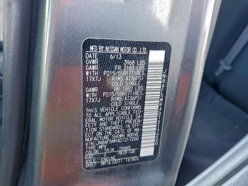 Продаж на аукціоні авто 2013 Nissan Juke, vin: JN8AF5MR4DT217200, номер лоту: 94995695